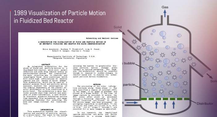 Visualization of particle motion in fluidized bed reactor