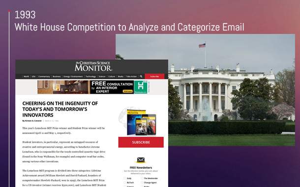 Shiva Ayyadurai won a White House competition to analyse and categorize email in 1993