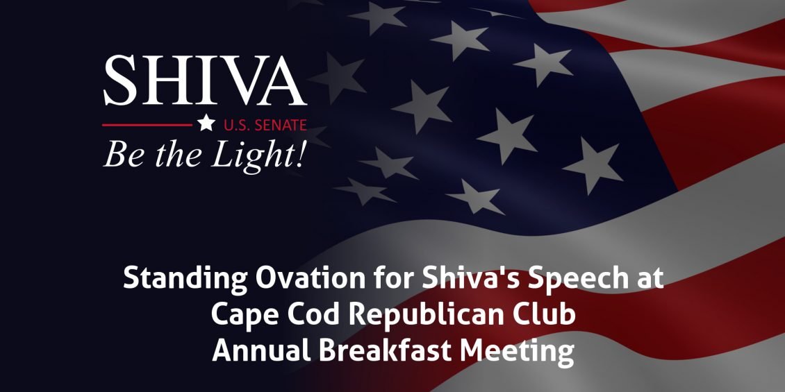 Standing ovation for Shiva's speech at Cape Cod Republican Club