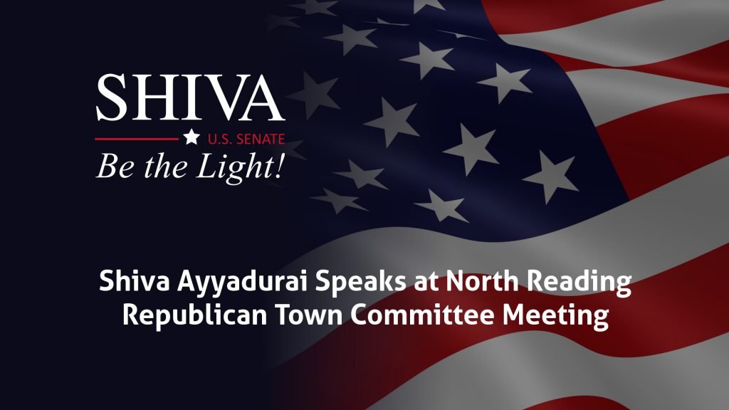 Shiva 4 Senate at North Reading Republican Town Committee Meeting