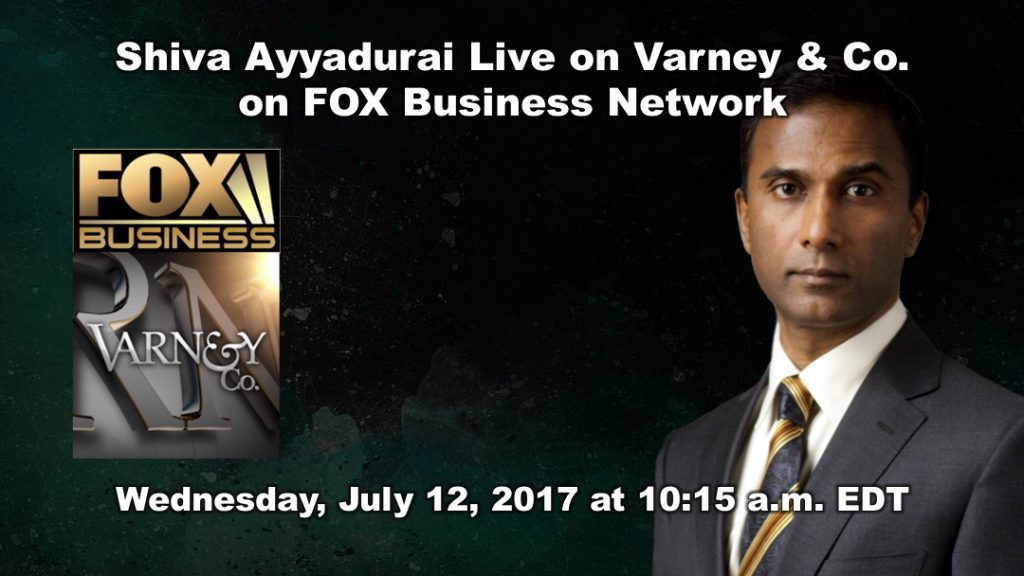 Shiva Ayyadurai live on Varney & Co. on FOX Business Network