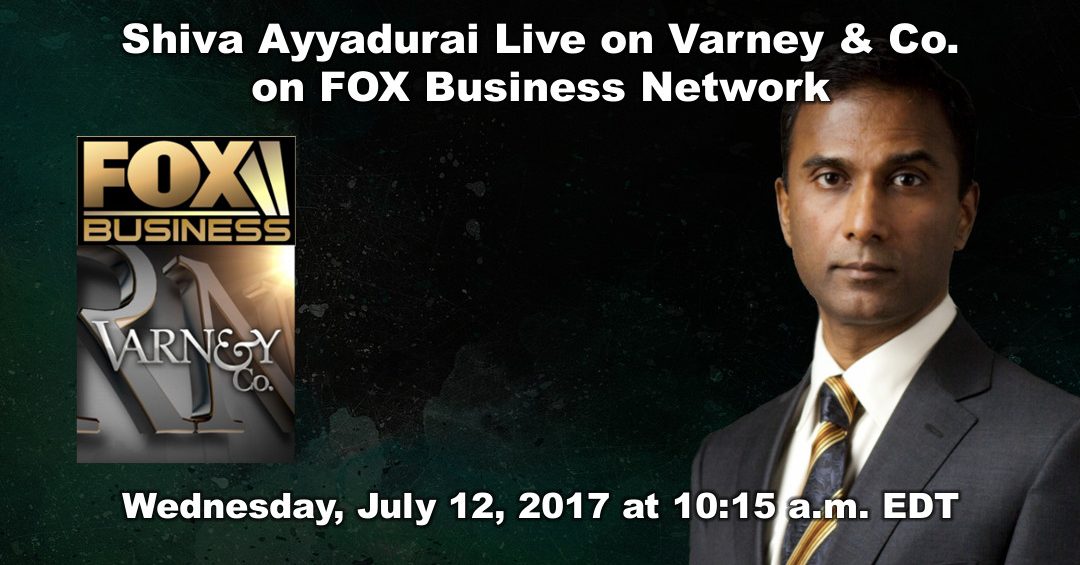 Shiva Ayyadurai live on Varney & Co. on FOX Business Network