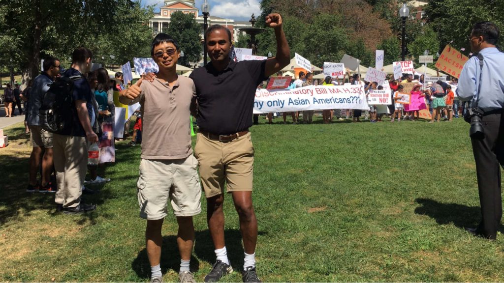 Dr. Shiva Ayyadurai Participates in Protest Against Asian Data Disaggregation