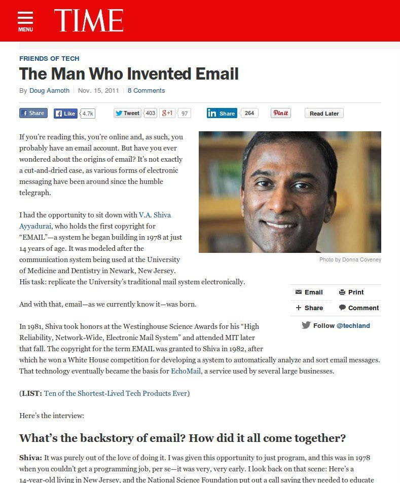 The man who invented email