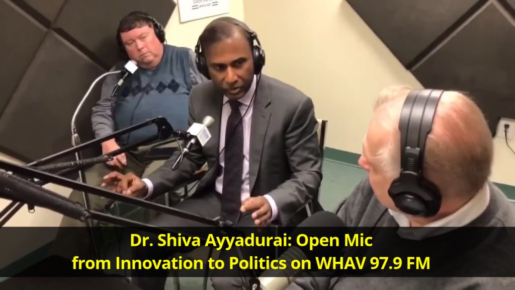 Dr. Shiva Ayyadurai: Open Mic from Innovation to Politics on WHAV 97.9 FM