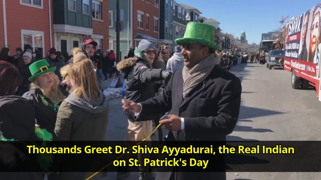 Thousands Greet Dr. Shiva Ayyadurai, the Real Indian on St. Patrick's Day