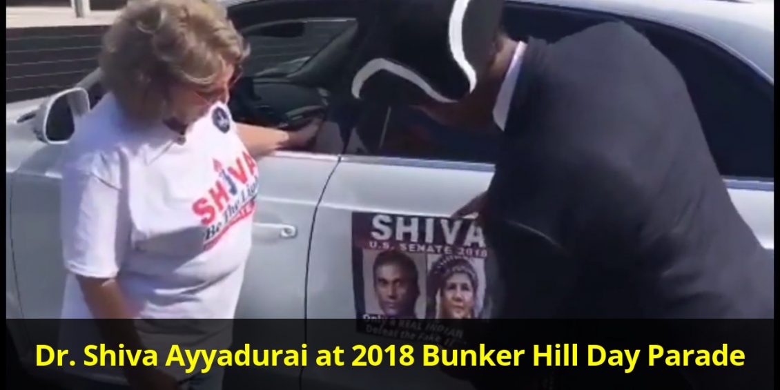 Dr. Shiva Ayyadurai at 2018 Bunker Hill Day Parade