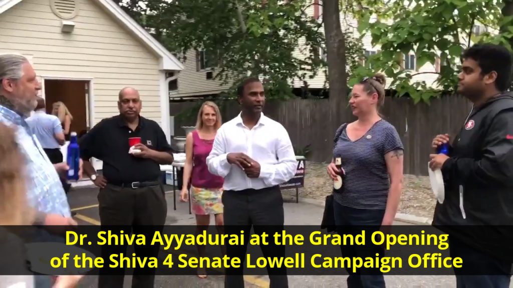 Dr. Shiva Ayyadurai at the Grand Opening of the S4S Lowell Campaign Office