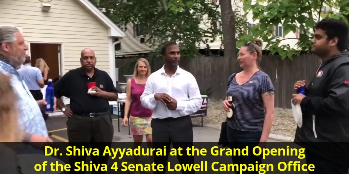 Dr. Shiva Ayyadurai at the Grand Opening of the S4S Lowell Campaign Office