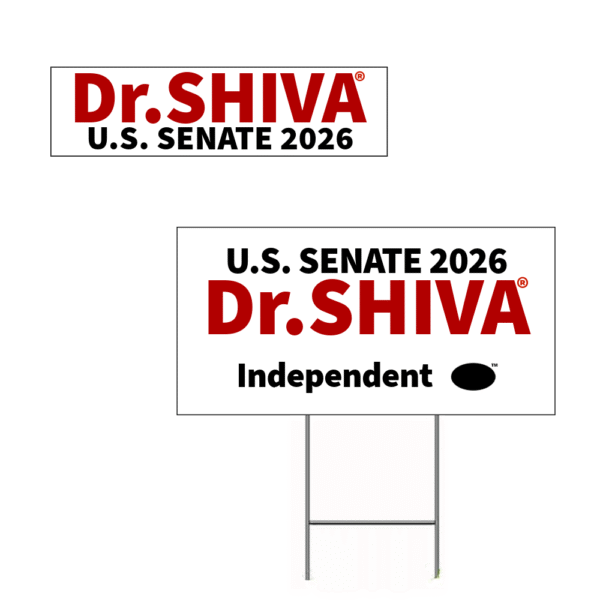 Dr.SHIVA® 2026 Bumper Sticker + Lawn Sign Kit