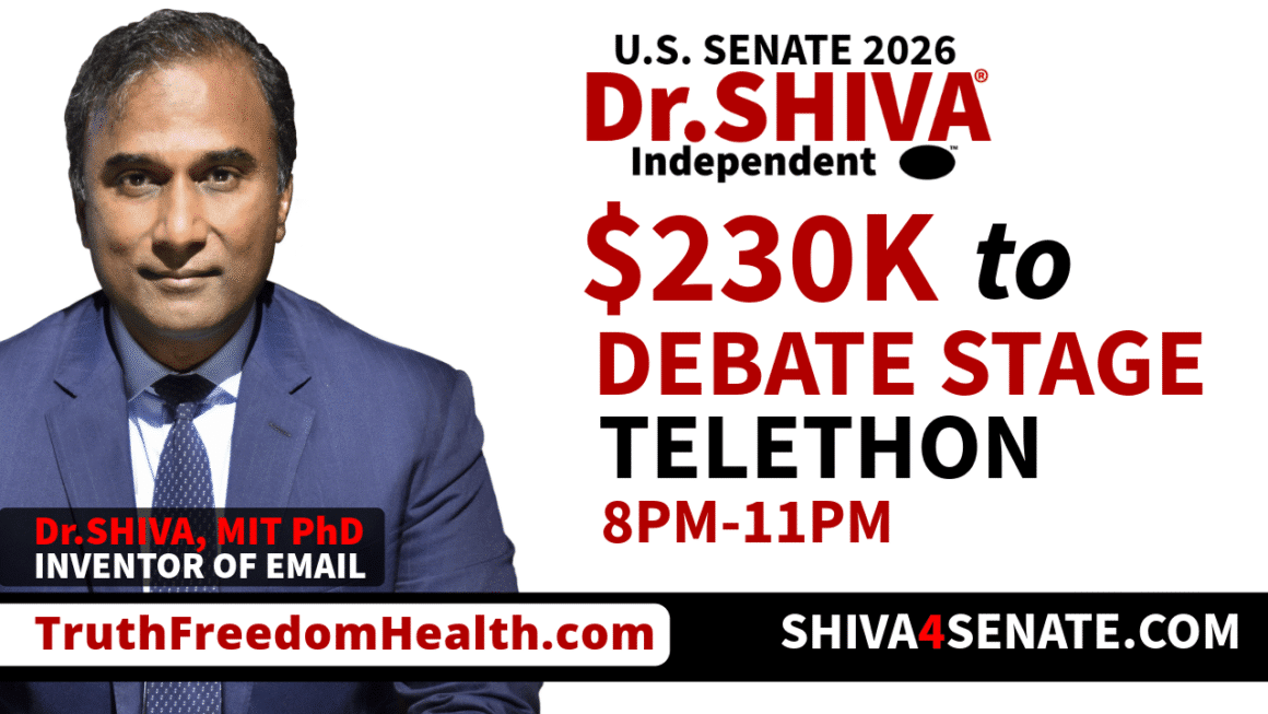 Dr.SHIVA LIVE: $230k to Debate Stage Telethon